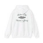 Back view of the Sickled City Biscuits 'N Gravy adult hoodie from Ballet Trauma Club, featuring bold graphic print.