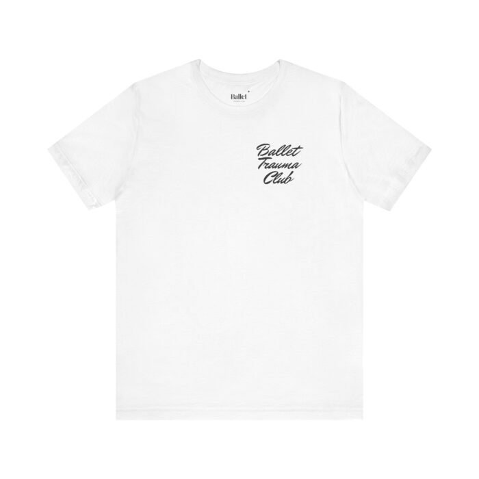 Ballet Trauma Club Signature Tee front view in white