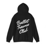Adult unisex Ballet Trauma Club hoodie back with graphic