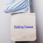 Hold My Turnout tote – durable 12oz canvas ballet tote with structured base and pocket