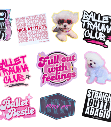 Ballet sticker pack with 1, 3, 5, and 10 vinyl options