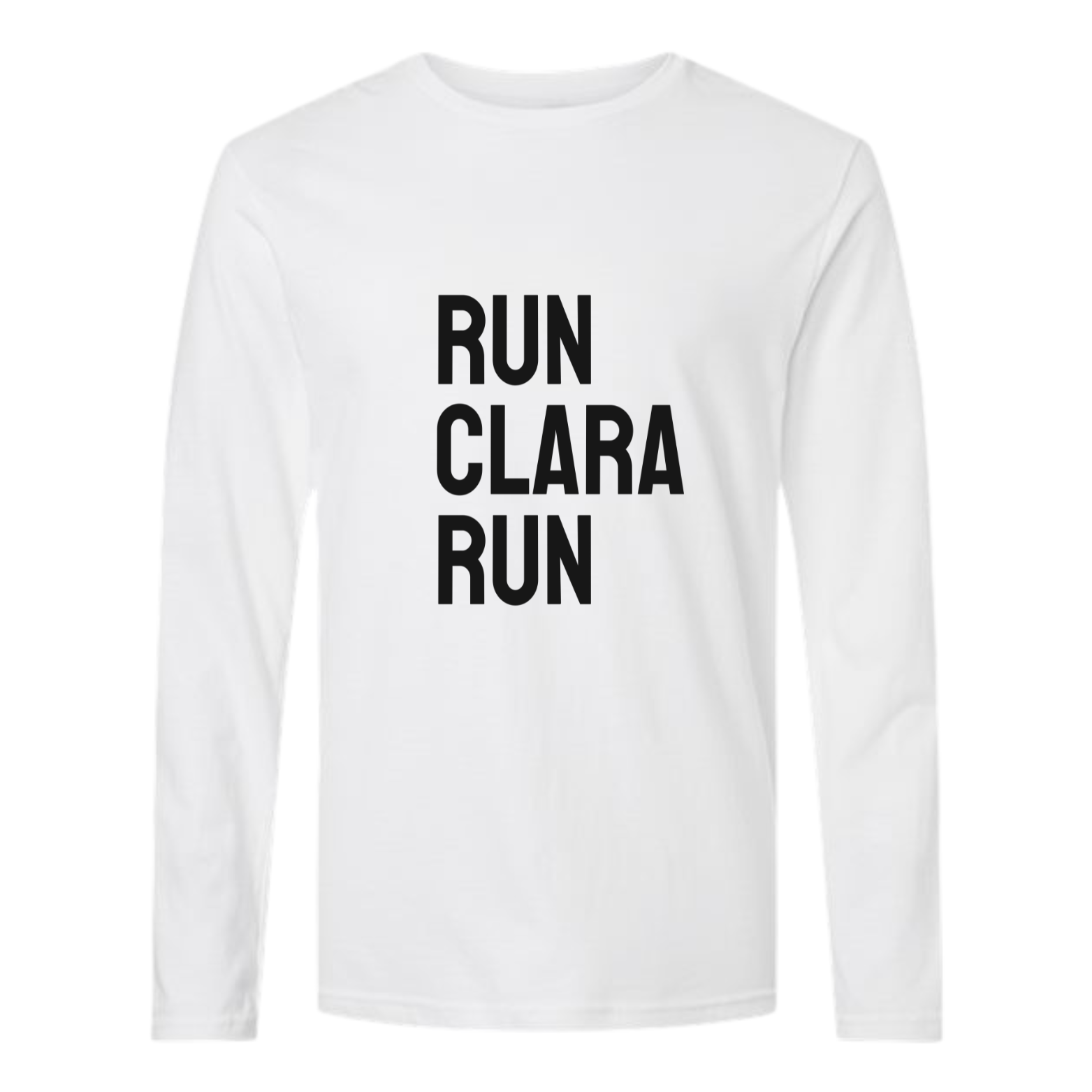 1 run clara run long sleeve tee in white as part of the holiday collection