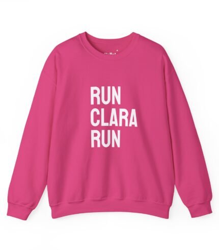 Run Clara Run Sweatshirt in Heliconia as part of the holiday collection.