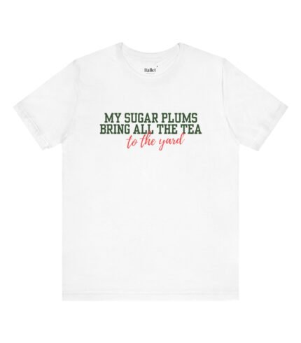 My Sugar Plums tee in white as part of the holiday collection