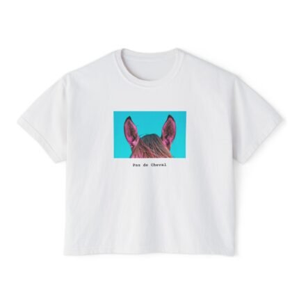 Pas de Cheval 2.0 Boxy Tee with horse image in front