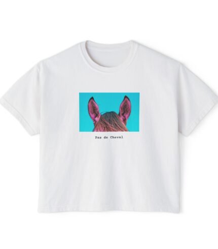 Pas de Cheval 2.0 Boxy Tee with horse image in front
