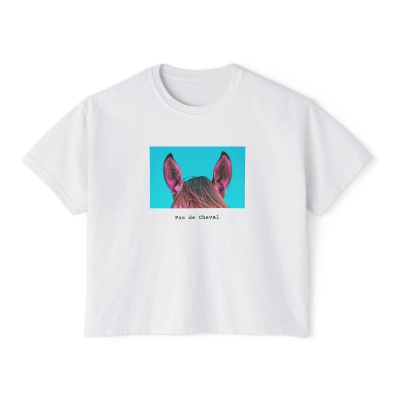 Pas de Cheval 2.0 Boxy Tee with horse image in front